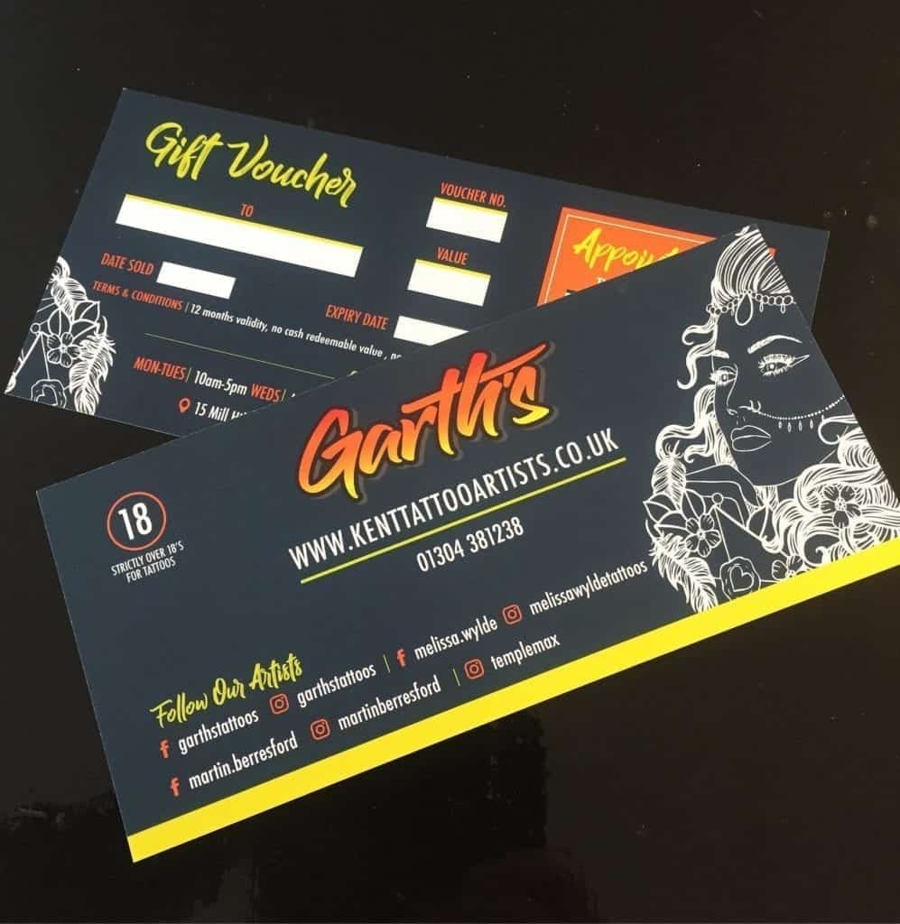 Tattoo Gift Voucher from Garths Tattoo Studio Deal Kent